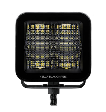 Hella Universal Black Magic 3.2in L.E.D. Cube Kit - Flood Beam - 358176811
