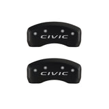 MGP 4 Caliper Covers Engraved Front 2016/CIVIC Engraved Rear 2016/CIVIC Red finish silver ch - 20218SCVCRD