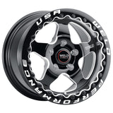 Weld S904 15x10 Ventura Beadlock 5x114.3 ET51 BS7.50 Gloss BLK MIL DIA 78.1 - S904B0067P51