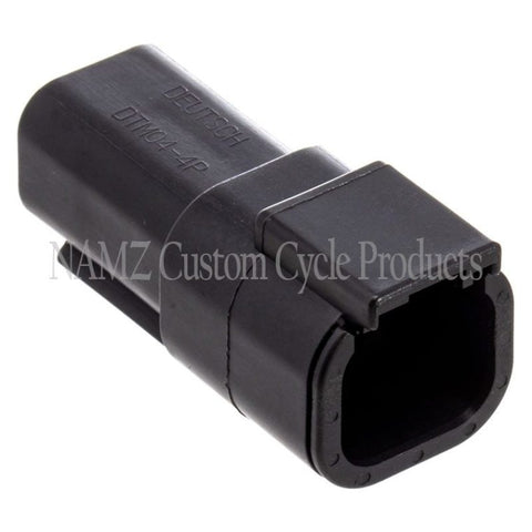 NAMZ Deutsch DTM 4-Position Receptacle w/4 Stamped Terminals & Wedgelock - Black (HD 74104-98BK) - MDR-4B