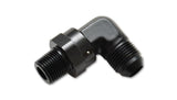 Vibrant -3AN to 1/8in NPT Swivel 90 Degree Adapter Fitting - 11350