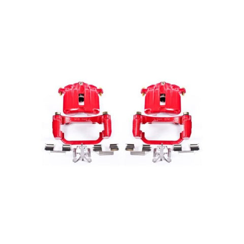 Power Stop 04-05 Cadillac DeVille Rear Red Calipers w/Brackets - Pair - S4854
