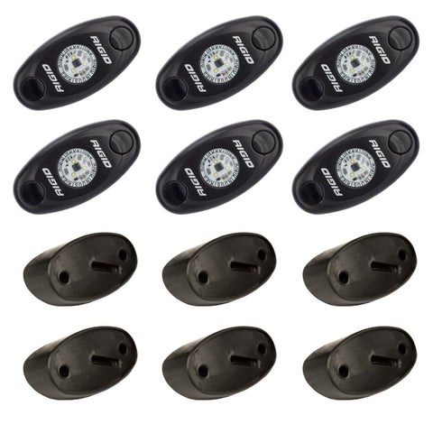 Rigid Industries Rock Light Kit- Cool White (6 lights) - 400253