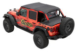 Bestop 18-23 Jeep Wrangler JL 4-Door Header Safari Bikini (Black Diamond) - 52610-35