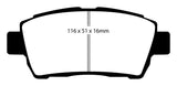 EBC 11-15 Scion IQ 1.3 Redstuff Front Brake Pads - DP31295C