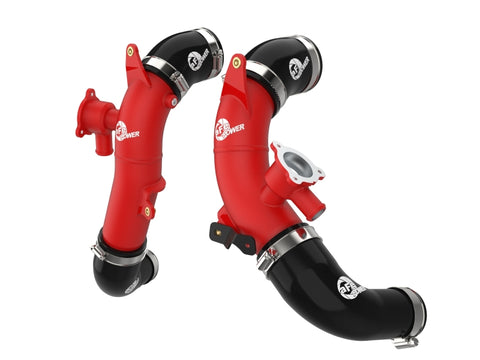 aFe 23-24 Toyota Sequoia V6-3.4L Hybrid BladeRunner 2.5in Aluminum Hot Charge Pipe - Red - 46-20718-R