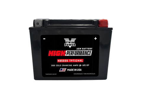 Twin Power YTX-24HL High Performance Battery Replaces H-D 66010-82A Made in USA - 485006
