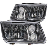 ANZO 1999-2005 Volkswagen Jetta Crystal Headlights Black w/o Bulbs - 121169