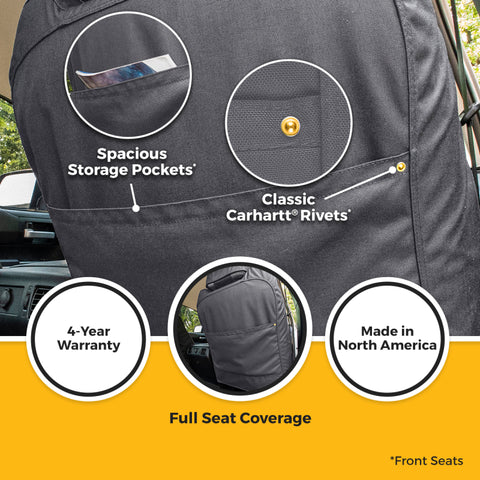 Covercraft 26 Jeep Wrangler Fr Buckets El Carhartt Super Dux SeatSaver Custom Front Row Seat Cover - SSC2654COGY