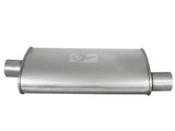 aFe Scorpion Replacement Alum Steel Muffler Double Layer 2-1/2in In/Out Center/Offset 18inL x9inW - 49M00002