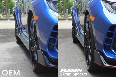 PERRIN 17-18 Honda Civic Type R 64.1mm Hub 5x120 27mm Wheel Spacers (One Pair) - PHP-WHL-027BK