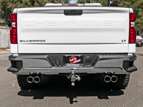 aFe Vulcan Series 3in-2-1/2in 304 SS Cat-Back 2019 GM Silverado 1500 V8-5.3L w/ Polished Tips - 49-34104-P