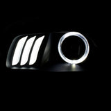ANZO 2014-2016 Jeep Cherokee Projector Headlights Black clear w/ white and Red - 111353