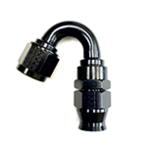 Fragola -12AN Real Street x 150 Degree Hose End Black For PTFE Hose - 681512-BL