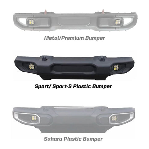 Baja Designs 2018 Wrangler JL Squadron Pro Series Fog Pocket Kit - 447067