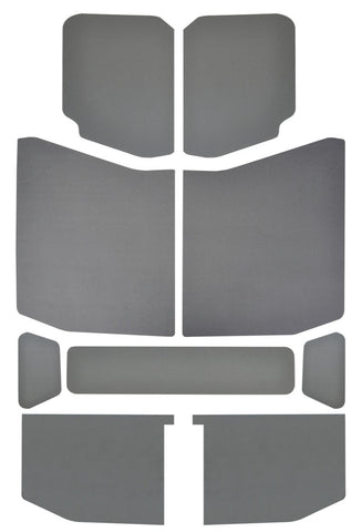 DEI 18-23 Jeep Wrangler JL 4-Door Boom Mat Headliner - 9 Piece - Gray Leather Look - 50171