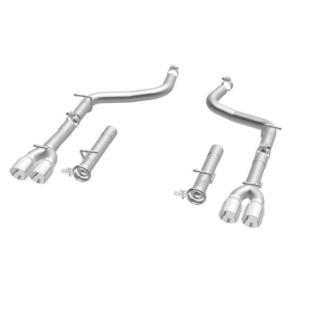 MagnaFlow Axle-Back, SS, 2.5in, Quad Split Rear 3.5in Tip 2015 Dodge Challenger R/T 5.7L - 19210