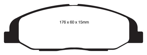 EBC 08-13 Cadillac CTS 3.0 Greenstuff Front Brake Pads - DP21827