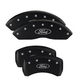 MGP 4 Caliper Covers Engraved Front 2015/Mustang Engraved Rear 2015/GT Black finish silver ch - 10200S2MGBK