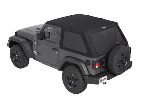Bestop 18-26 Jeep Wrangler JL 2-Door Trektop (Premium Black Twill) - 56862-17