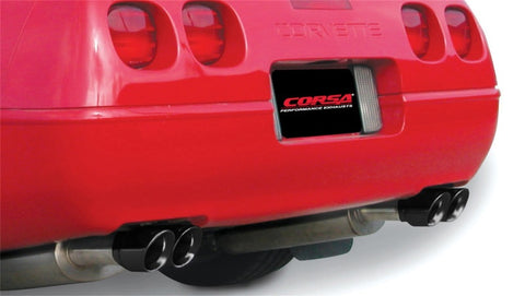Corsa 86-91 Chevrolet Corvette C4 5.7L V8 L98 Black Sport Cat-Back Exhaust - 14115BLK