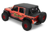 Bestop 18-23 Jeep Wrangler JL 4-Door Halftop Conversion Kit (Black Diamond) - 80100-35