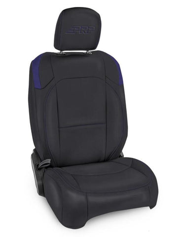 PRP Jeep Wrangler JL Front Seat Covers Jeep Gladiator JT- with Molle Back (Pair) - Black/Purple - B040-08