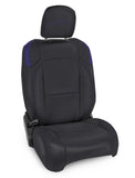PRP Jeep Wrangler JL Front Seat Covers - 2 door- with Pocket Back (Pair) - Black/Purple - B037-08