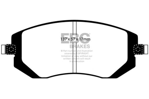 EBC 03-05 Subaru Impreza 2.0 Turbo WRX Bluestuff Front Brake Pads - DP51661NDX