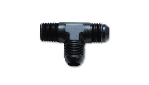 Vibrant -10AN x 1/2in NPT Flare to Pipe On Run Tee Adapter Fitting - Aluminum - 10474