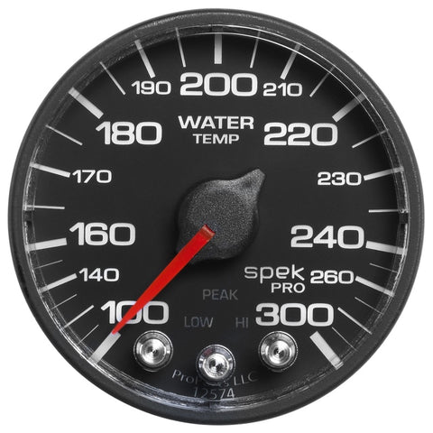 Autometer Spek-Pro - Nascar 2-1/16in Water Temp 100- 300F Bfb Ecu - P546328