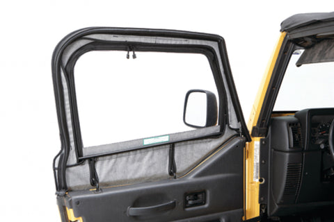 Bestop 97-06 Jeep Wrangler TJ Fabric Door Skins (Black Diamond) - 53121-35