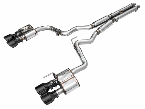 AWE 2024 Ford Mustang Dark Horse S650 RWD SwitchPath Cat-Back Exhaust w/ Quad Diamond Black Tips - 3025-43375
