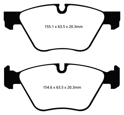 EBC 11+ BMW 528 2.0 Turbo (F10) Greenstuff Front Brake Pads - DP22088