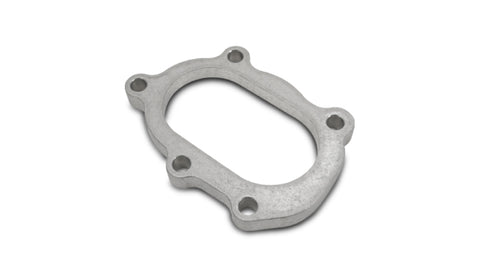 Vibrant GT25R / GT28R Discharge Flange with Oval Outlet (5 Bolt) T304 SS 1/2in Thick - 1448