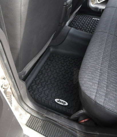 Rugged Ridge Floor Liner Rear Black 1984-2001 Jeep Logo Cherokee XJ - DMC-12950.19