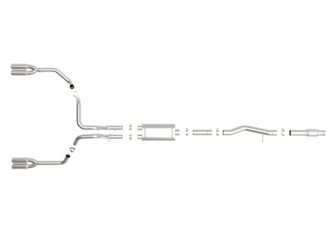 aFe Vulcan Series 4-3in 304SS Exhaust Cat-Back w/ Pol Tips 2019 GM Silverado/Sierra 1500 V8-6.2L - 49-34102-P