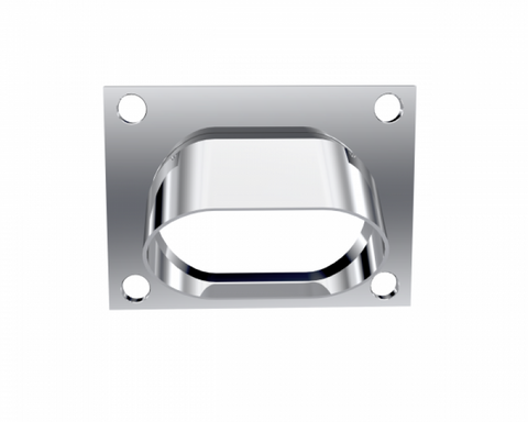 QTP Bolt-On QTEC Low Profile Oval Turn Down - 11339