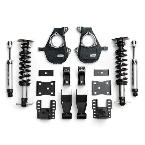 QA1 07-16 Chevrolet Silverado 4WD Lowering Kit w/ Spindles Single Adjustable 4in-6in - LK11-GMT04