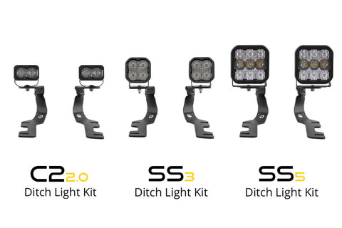 Diode Dynamics Stage Series Ditch Light Kit for 2019-Present Ram SS3 - Yellow Pro Combo - DD7602