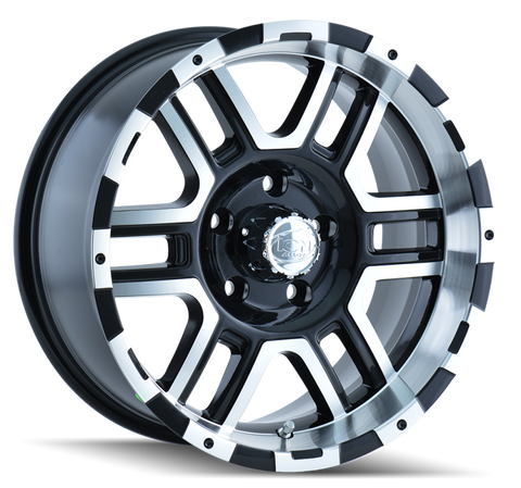 ION Type 179 17x8 / 6x139.7 BP / 10mm Offset / 106mm Hub Black/Machined Wheel - 179-7883B