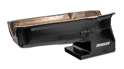 Moroso 80-85 SBC w/Passengers Side Dip Stick Dart SHP Chevy II Oil Pan - Black - 20213