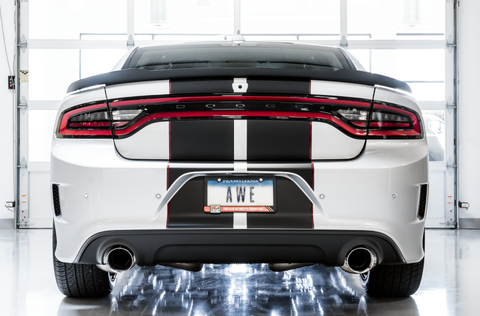 AWE Tuning 2015+ Dodge Charger 6.4L/6.2L Supercharged Track Edition Exhaust - Chrome Silver Tips - 3015-32112