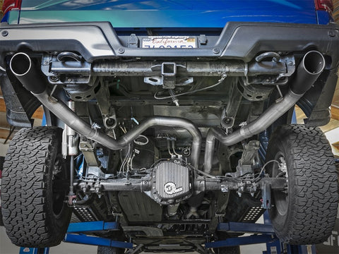 aFe MACH Force-Xp 3in to 3-1/2in 304 SS Cat-Back Exhaust w/Black Tip 17-18 Ford F-150 Raptor V6 3.5L - 49-33094-B