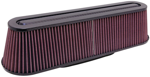 K&N Filter Universal Air Filter Carbon Fiber Top/Base Oval FLG. (8-3/4 x 3-1/4) 4-5/8H - RP-5161