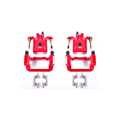 Power Stop 05-12 Nissan Pathfinder Rear Red Calipers w/Brackets - Pair - S2994A