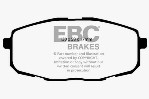 EBC 09-12 Hyundai Elantra 2.0 Touring Ultimax2 Front Brake Pads - UD1397