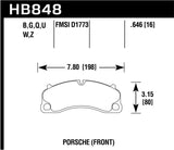 Hawk 16-19 2019 Porsche 911 4.0L (Ex. Ceramic Composite Brakes ) Street Front DTC-60 Brake Pads - HB848G.646