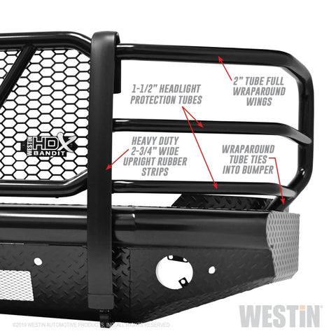 Westin/HDX Bandit 15-19 Chevrolet Silverado 2500/3500 Front Bumper - Black - 58-31155
