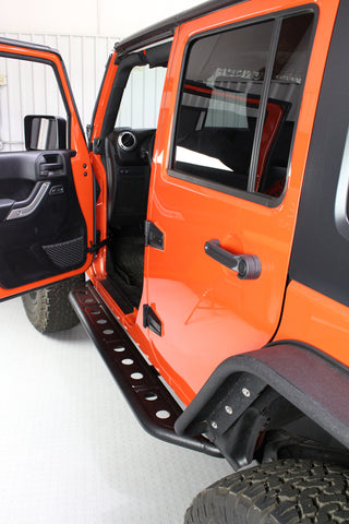 Fishbone Offroad 07-18 Jeep Wrangler JK 4 Door Steel Side Steps - Black Textured Powdercoat - FB23070